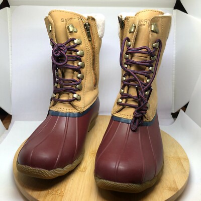 Boots Womens Sperry Saltwater Tall Duck Boots Sperry Womens Sz