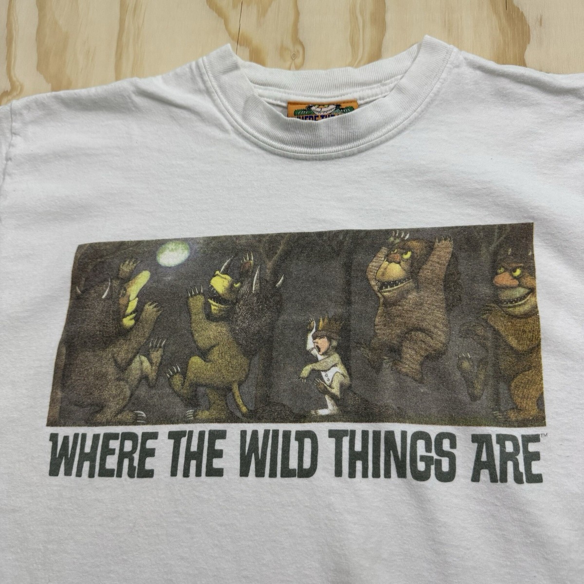 VTG Where The Wild Things Are Movie Promo Tee White Shirt Size