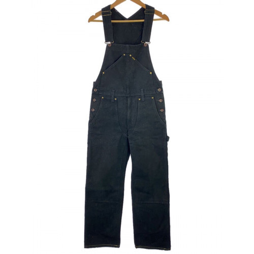 IRON HEART Heavy duck double knee overalls/W30/cotton/black limited