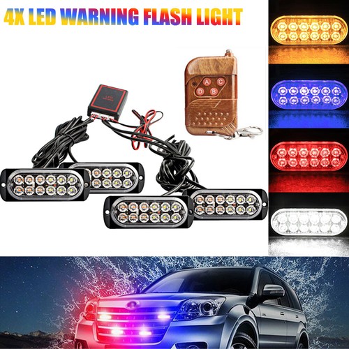 4Stk 12V LED Auto KFZ Frontblitzer Blitzlicht Warnleuchte LKW Strobe Licht DHL - Bild 2 von 19