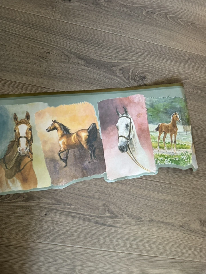 4 revestimientos de pared Taylor vintage caballo pony borde pared papel tapiz años 90’s mismo lote Foto 4 de 4