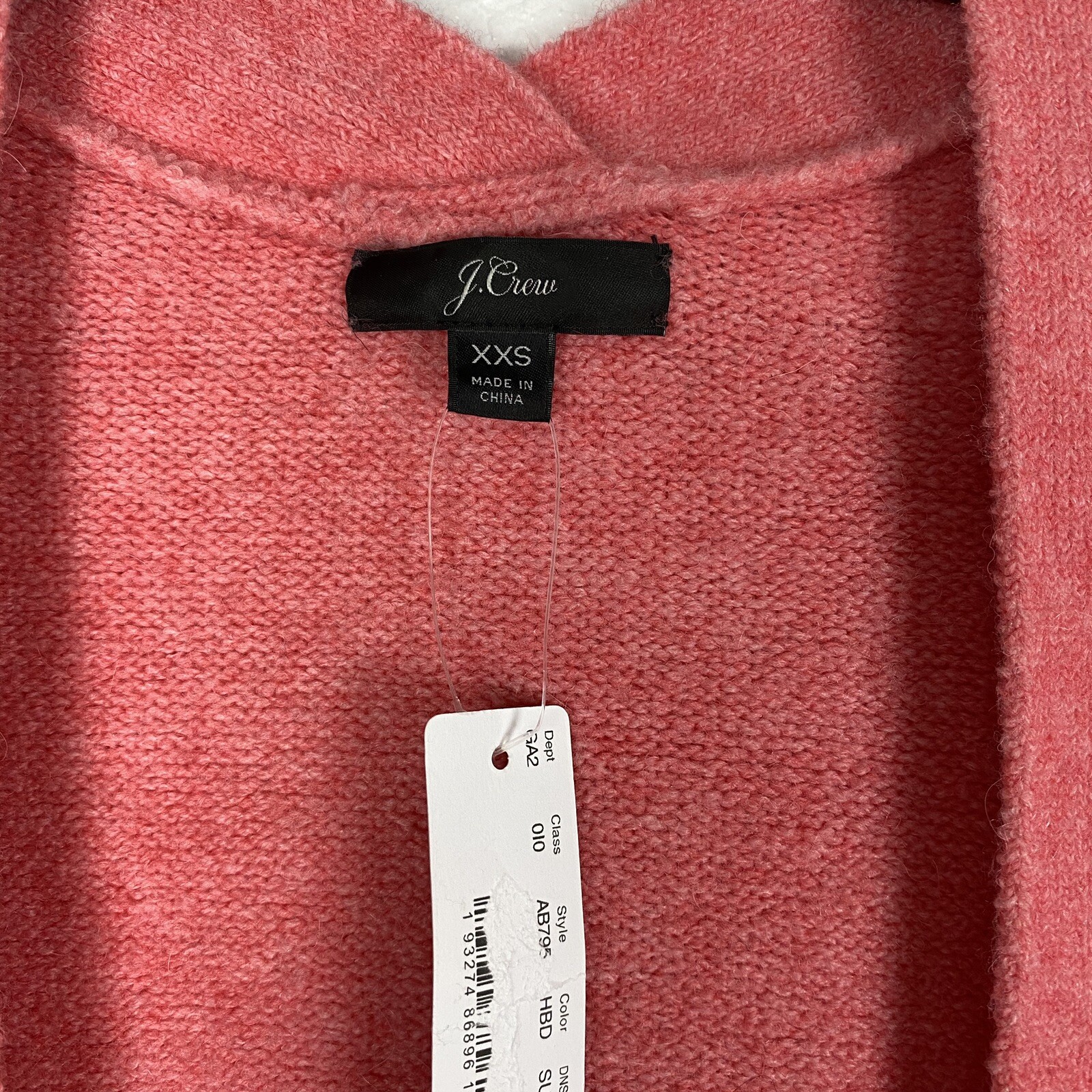 J.CREW Supersoft Yarn Open Cardigan In Heather Bright Dahlia Pink XXS