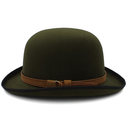 Men Women Classical Bowler Hats Retro Fedora Sunhat Jazz Derby Caps 7 1/8-7 3/8 - Picture 28 of 29