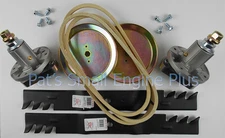 John Deere 42" Spindle, Pulley, Mulch Blade, Belt & Bolt Set L110 L111 L118 L120