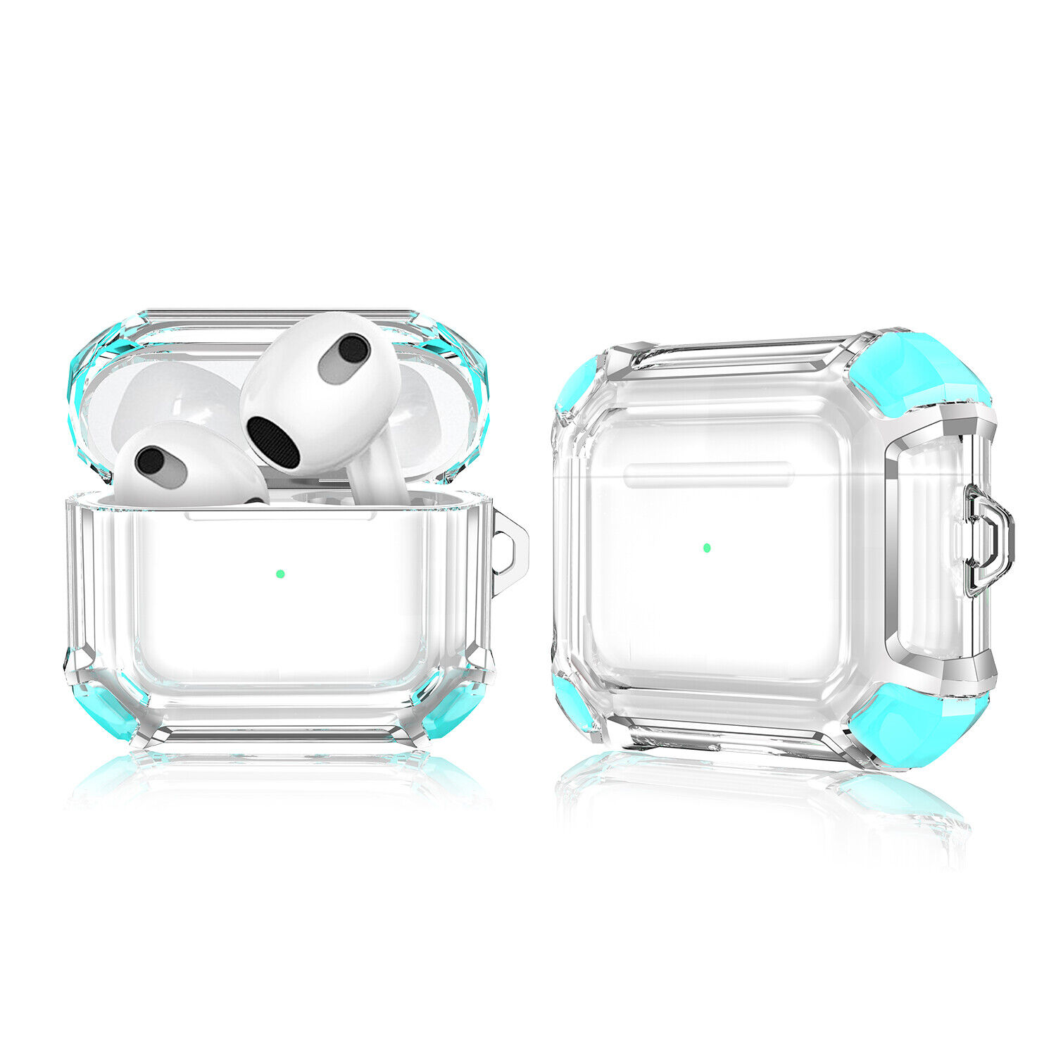 For AirPods 3rd Gen 2021 Clear TPU Acrylic Drop Protective Slim Skin Case Cover