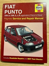 Manuale Haynes Fiat Punto MK1 dal 1994 al 1996 (da L a P reg) Modelli Benzina e Diesel