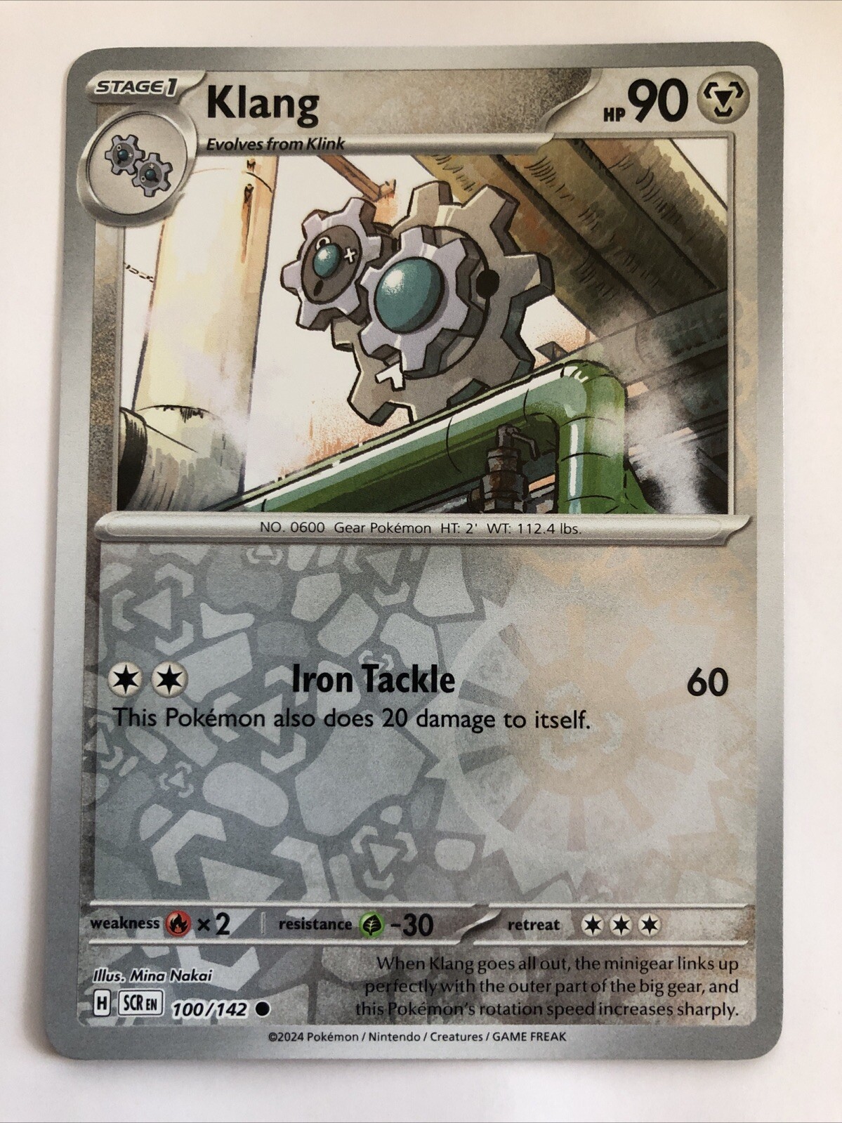 Pokémon TCG Stellar Crown Klang Reverse Holofoil 100/142 NM