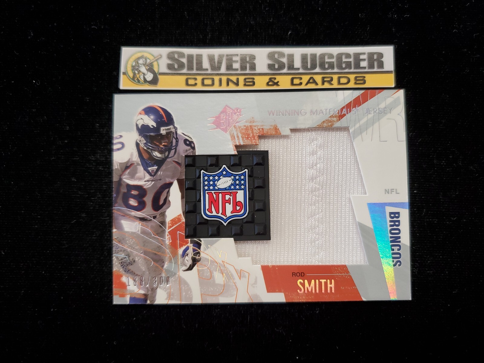 2003 Rod Smith UD SPx Winning Materials Game Used Jersey Patch /300 Broncos