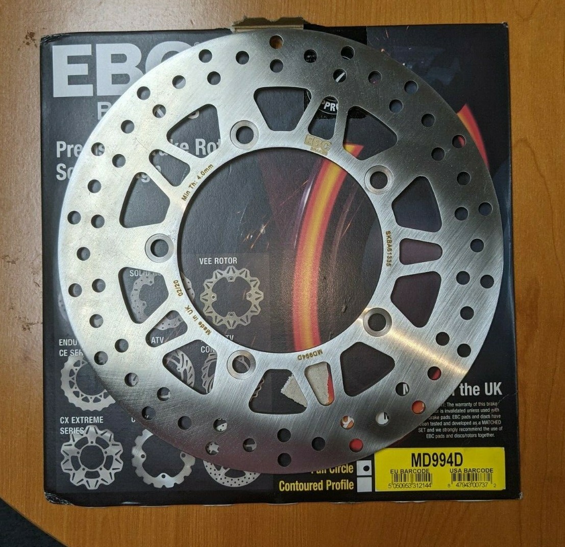 EBC Vee Series Fixed Contour Wave VR3099 Rear Brake Disc Silver| Motardinn - View #8