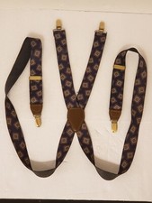 Pelican USA Suspenders Clip On Foilage Red Green Blue Design