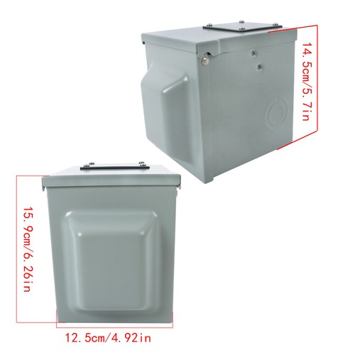 Outdoor Backyard Outlet Box 20 Amp WRTR GFCI Receptacle 3R Enclosure Lockable - Picture 2 of 13