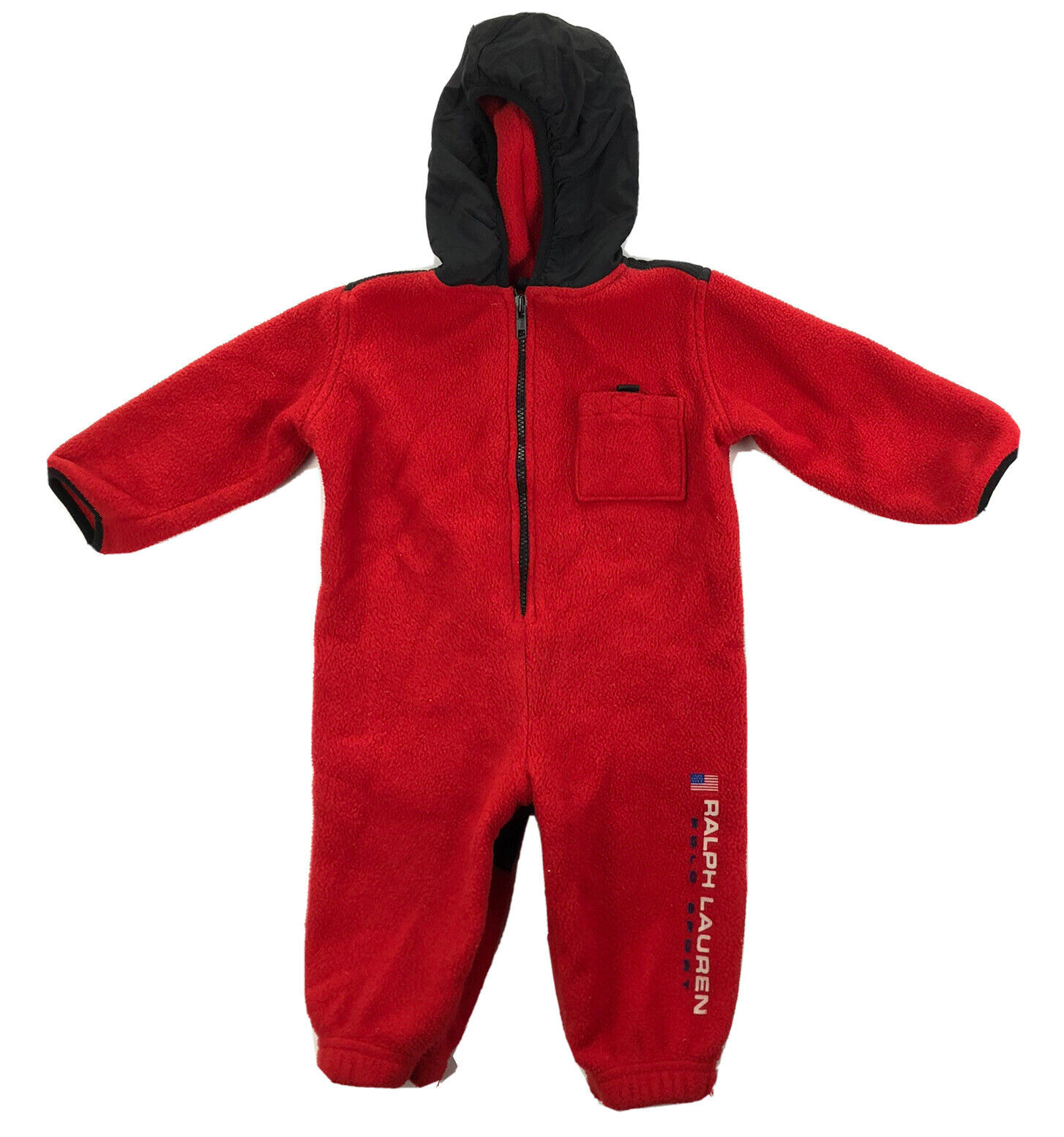 Polo Sport Ralph Lauren Baby SEAL limited product 12-18M Fleece Piece One Austin Mall Bunting Red