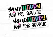 60 Pcs Your Happy Mail has Arrived Labels Envelope Seals Scrapbook Stickers