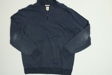 Mens Dockers Blue 1/4 Zip Pullover Large L GUC