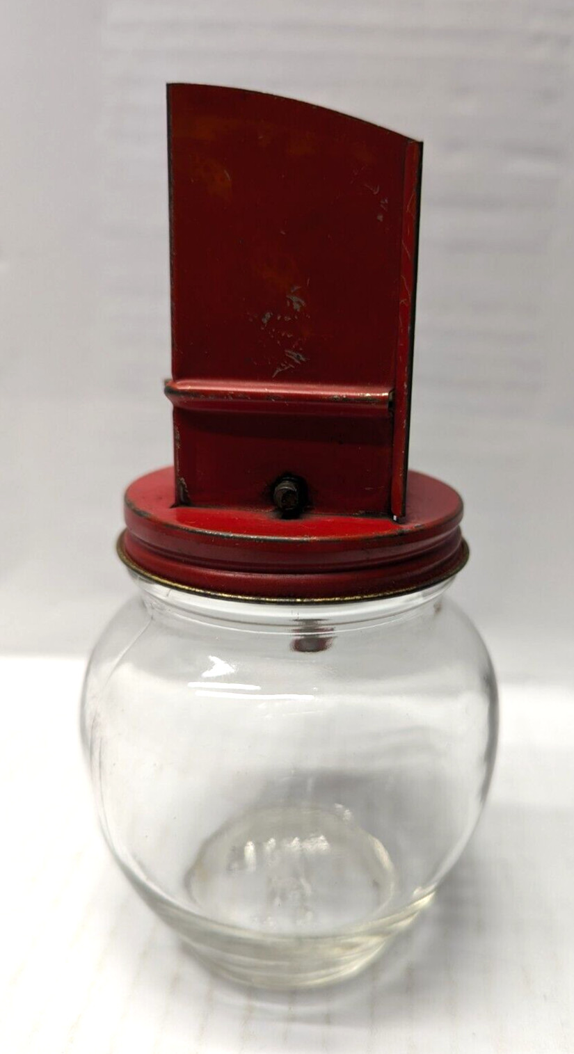 Vintage ANDROCK NUT MEAT CHOPPER Hazel Atlas Red