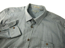 Ted Baker Mens Shirt XL Slim Grey/Blue Micro Polka Dot Long Sleeve Button