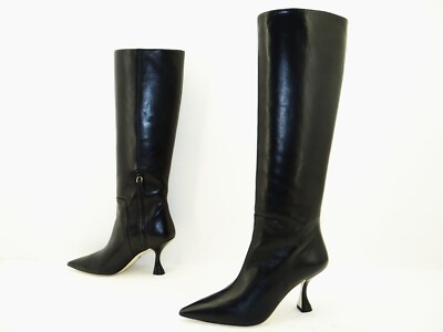 Stuart Weitzman Xcurve Slouch Boot Kniehoch High Heel Stiefel Damen Gr39 Schwarz