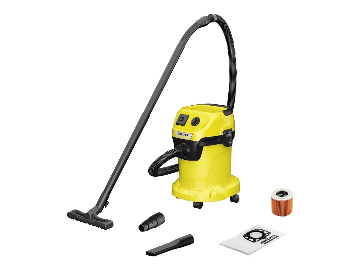 Kärcher WD 3 P V-17/4/20 Secco e bagnato Nero Giallo Tessuto 1.628-170.0