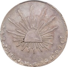 MEXICO SAN LUIS POTOSI  1850-PiMC 4 REALES SILVER COIN, PCGS CERTIFIED VF DETAIL