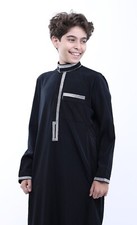 Boys Kids Saudi Thobe Robe Dishdasha Kaftan Islamic Arabian Long Dress
