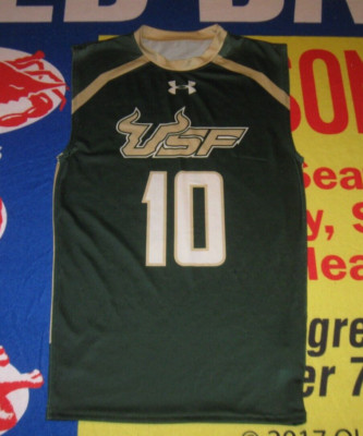 USF BULLS Football Under Armour Shirt Large Adult QB 10 University SOUTH FLORIDA