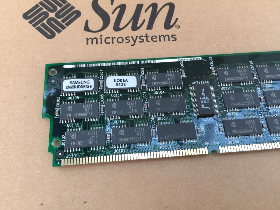 SUN, 16 MB de memoria, SamSung KMM51441000BTG-6, SparcStation 20, = PASO de prueba Foto 4 de 4