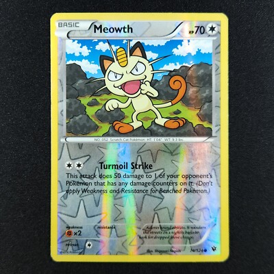 Meowth 74/124 Holo - Fates Collide - Pokemon Card