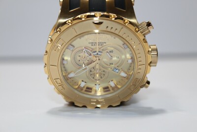 Invicta 6905 Subaqua Reserve Gold GMT Watch with broken band , needs battery