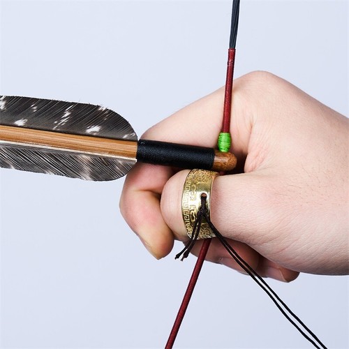 20-22mm Brass Archery Thumb Ring Finger Guard for Traditional Bow Hunting, Gift - Picture 14 of 19