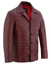 Red Leather Outer Shell Blazers for Men for sale UK