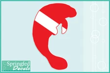 MANATEE Shaped DIVE Flag Vinyl Decal #1 Car Truck Sticker SCUBA Diving Decal