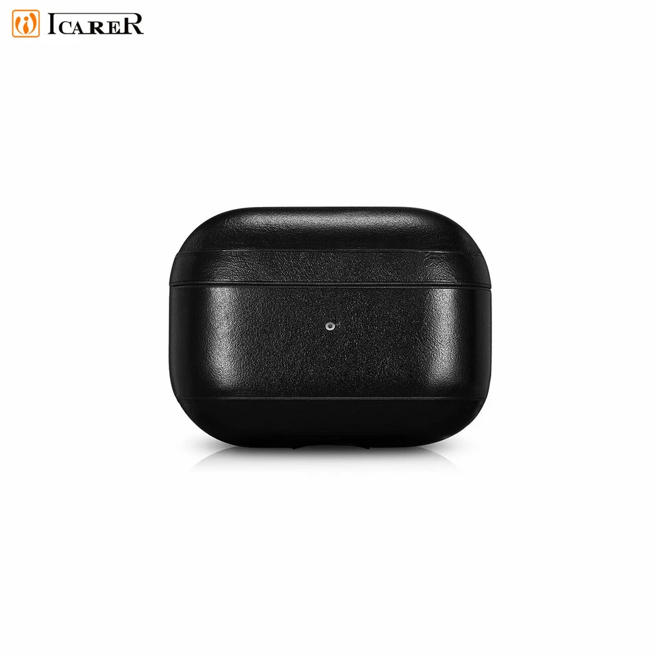 Estuche rígido de lujo original de cuero genuino a prueba de golpes para Apple AirPods Pro 1 Foto 2 de 4