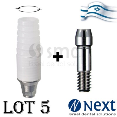 Lotx5 UCLA Plastic Abutment Chrome Cobalt base hex Hiossen Regular CrCo