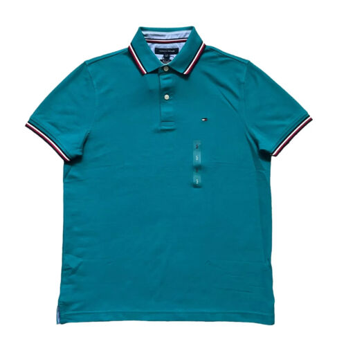 Tommy Hilfiger Para Hombre Secado Rápido Absorción Protección UV Rayas Inclinación Polo - Imagen 100 de 122