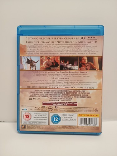 TITANIC 3D - SAMMLERAUSGABE UK REGION KOSTENLOSE DVD + 3D + BLU-RAY - Bild 2 von 3