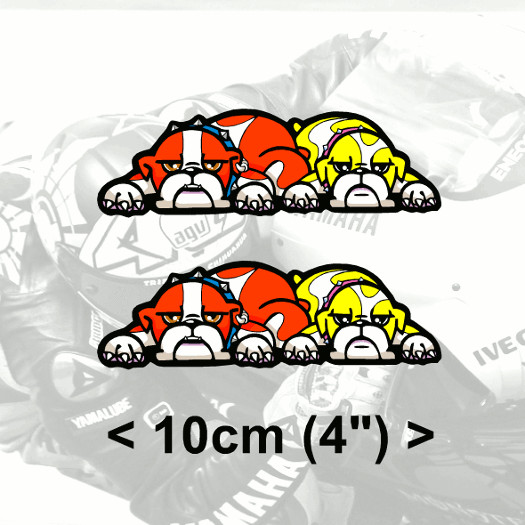 Rossi 46 Sticker BullDog vinyl Decal #7 2013/14 (4"" / 10cm ) adesivi Stickers