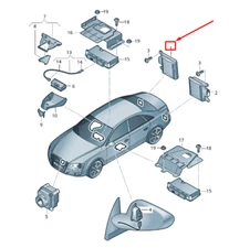 NEW AUDI A8 4H RIGHT LANE CHANGE ASSIST CONTROL UNIT 4H0907566A