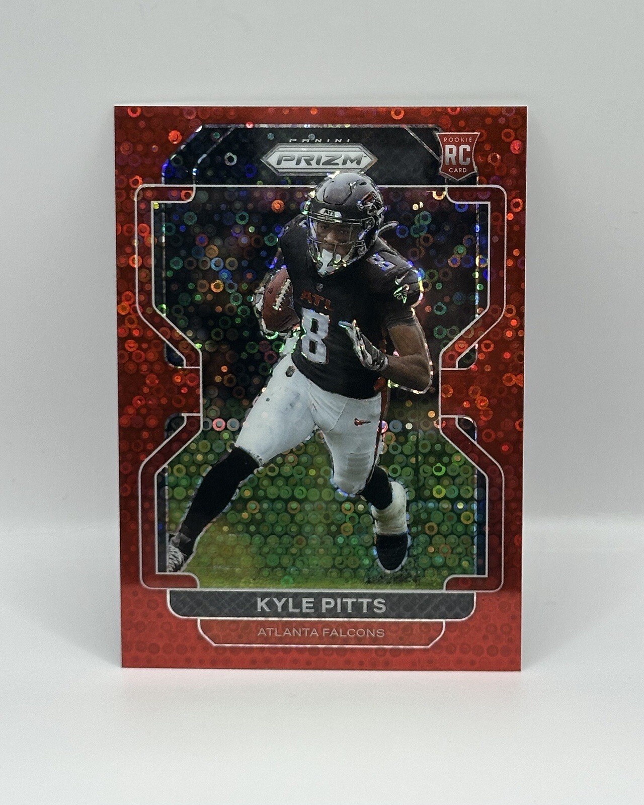 2021 Panini Prizm Kyle Pitts Rookie Red Disco 8/50 JSY #'d #341
