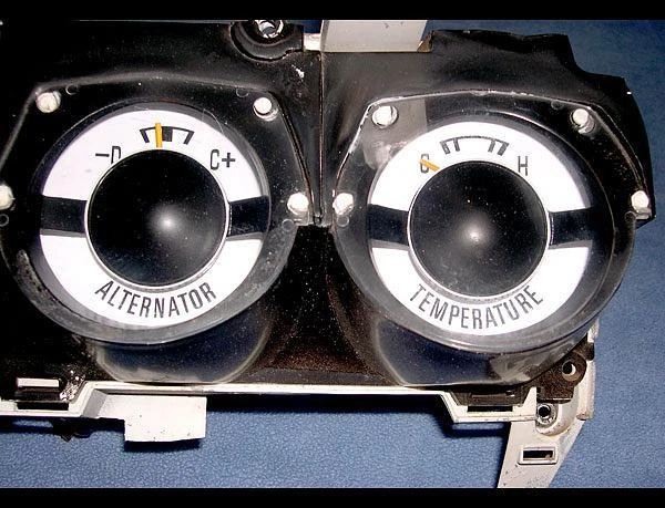 Medidores de cara blanca para Dodge Charger Rallye 1971-1974 Foto 4 de 4