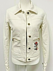 embroidered white denim jacket