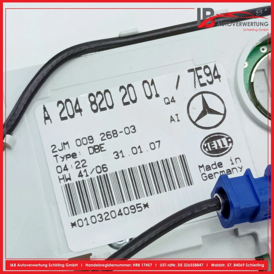 Lámpara de lectura interior MERCEDES BENZ CLASE C W204 C220 CDI A2048202001 ORIGINAL Foto 4 de 4