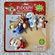 Finger Puppets Rudolph The Red-Nosed Reindeer 5 Piece Toddler Child Toy NWT