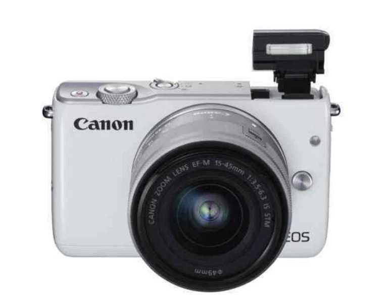 Canon EOS M10 18.0MP Digital Camera - White (Kit w/ EF-M 15-45mm