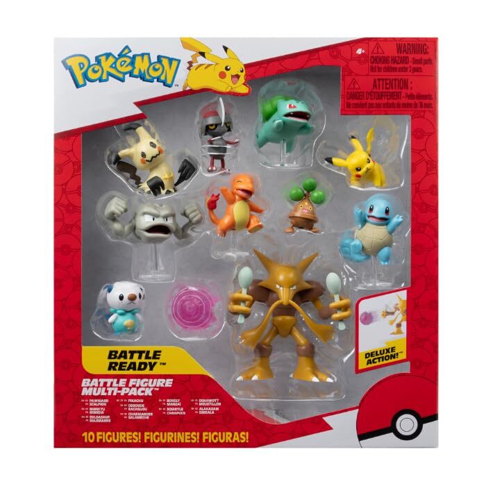 PKW -Battle Figure MP 10Pk 2 inch: Pikachu #4, Squirtle #5, Bulbasaur #5, Charma