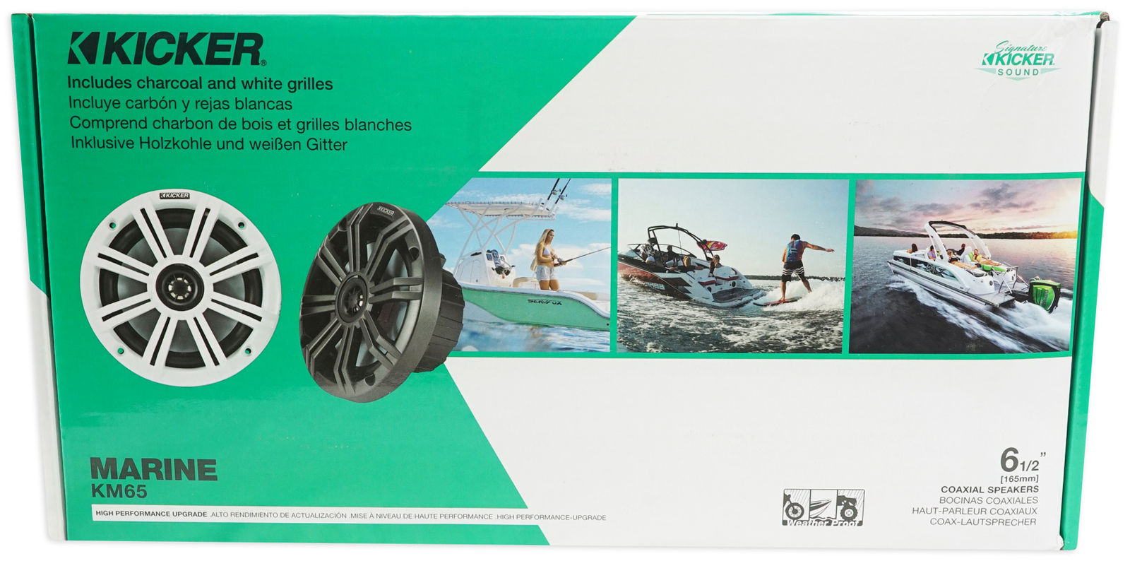 Пара динамиков KICKER 45KM654 65 White Tower мощностью 390 Вт для Polaris RZRATVUTV