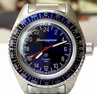 24-DIAL Watch VOSTOK KOMANDIRSKIE 030935 Mechanical-Auto Water Proof 200m |  eBay