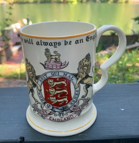 Vintage Adams Tunstall Ironstone Ale Tankard "There Will Always Be An England"
