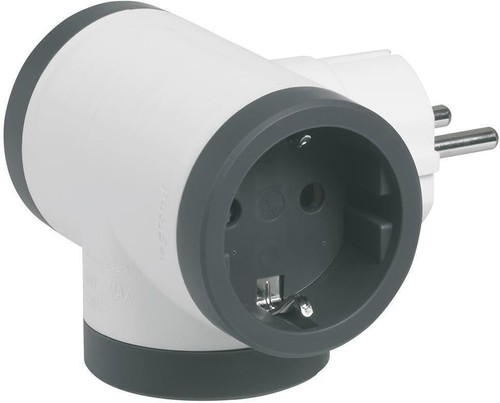 Legrand – Steckdose Norm Deutsch 3-Steckdosenleiste weiß Verteiler Т-Form Weiss - Bild 2 von 4
