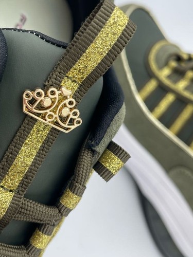 Scarpe sneakers donna FORNARINA up army black gold zeppa - Imagen 6 de 7