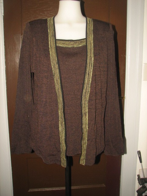 Exclusively Misook women's sz s 2-fer acrylic top | eBay